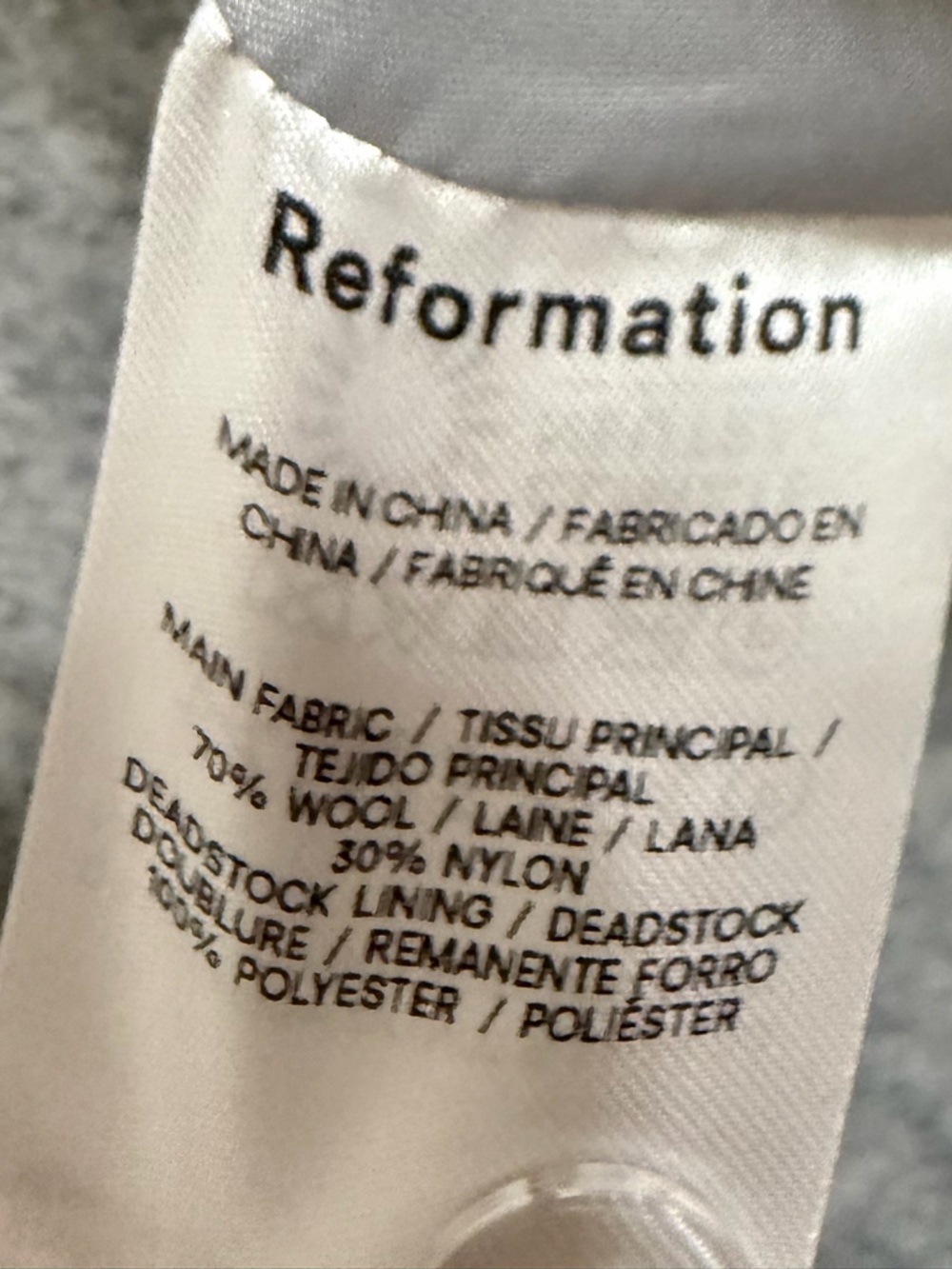 Reformation Porter Cropped Jacket- light gray - Picture 9 of 10
